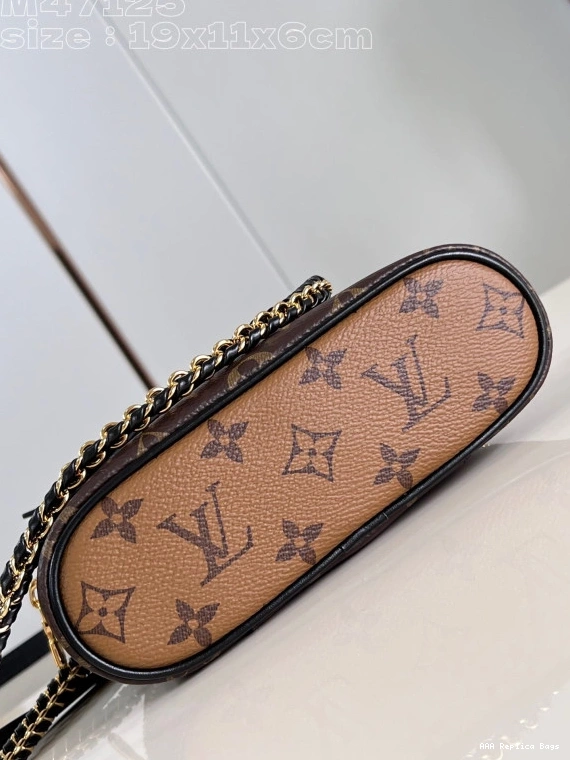 Aaa replica bags 11.5 x 6.5 x CM Pouch-19 Vanity VUITTON Chain LOUIS 0809